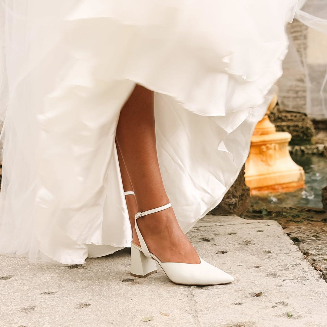 White V Mule + Marilyn Strap - White