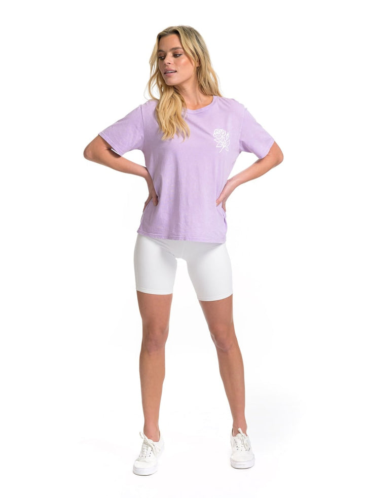 Fleurs Wide T-Shirt - Mineral Lavender