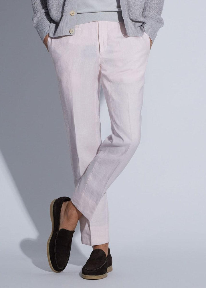 Phineas Cole Garment Dyed Linen Trouser - Pink