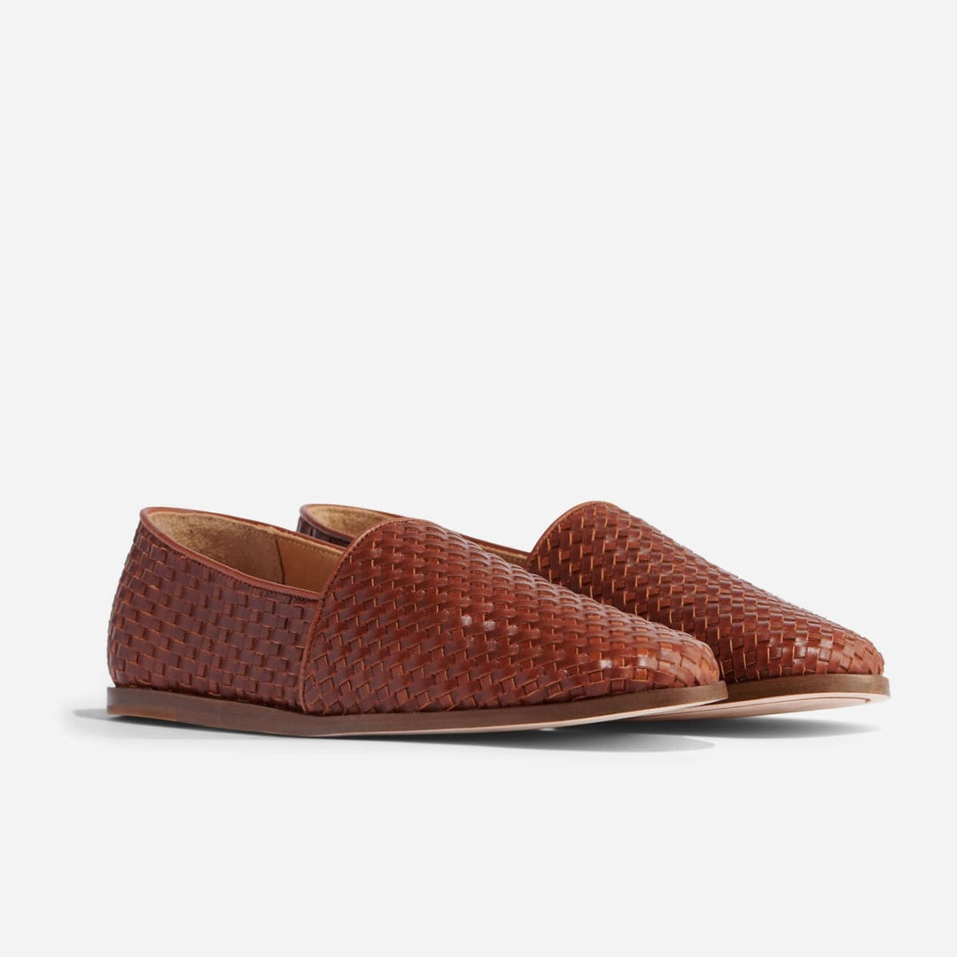 Alejandro Woven Slip On - Brandy
