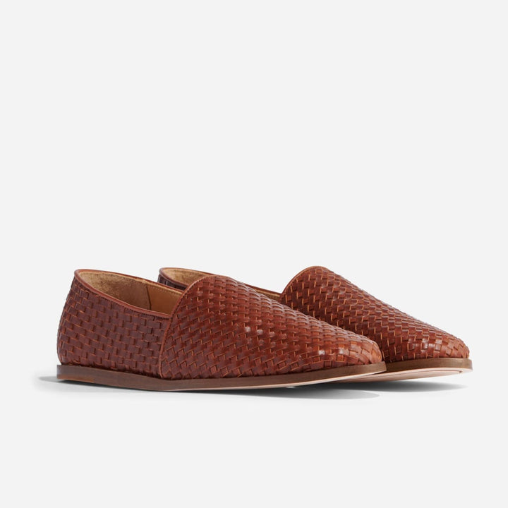 Alejandro Woven Slip On - Brandy