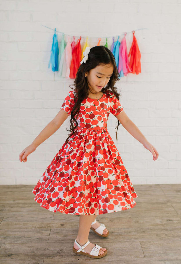 Classic Twirl Dress - Apple