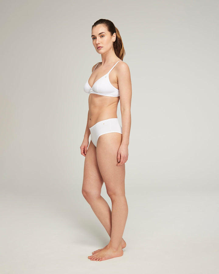 The Organic Cotton Midi Brief 3 Pack - Cotton White