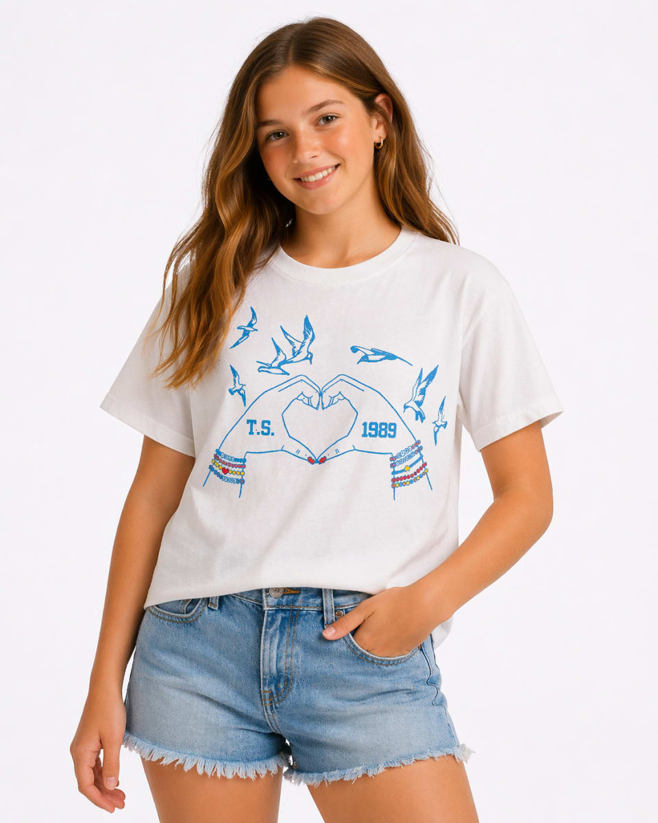 TS Bracelet Tee Big Kids - White