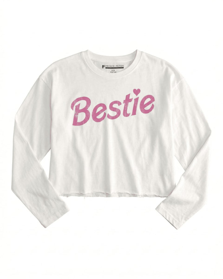 Bestie Crop Little Kids - White