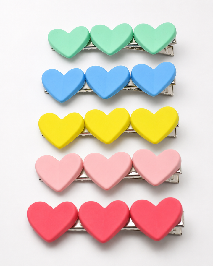 Only Hearts Hair Clips (Set of 5)