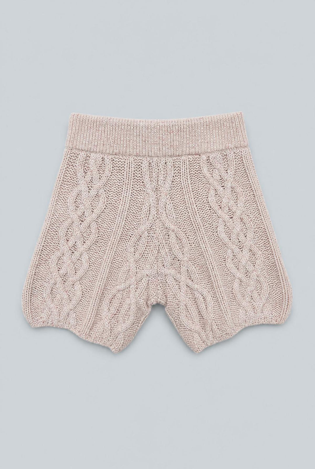 Cableknit Long Shorts - Oatmeal