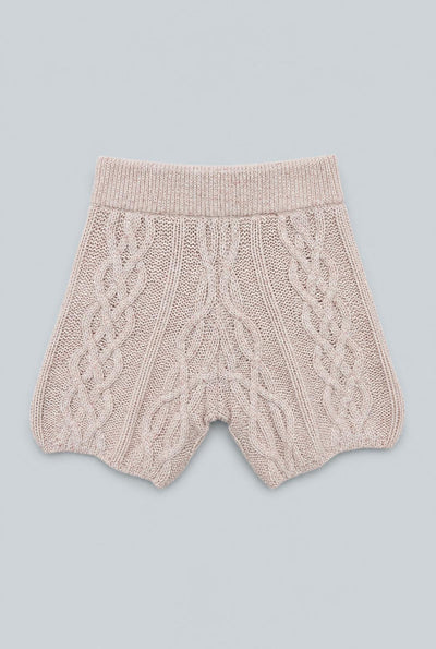Cableknit Long Shorts - Oatmeal