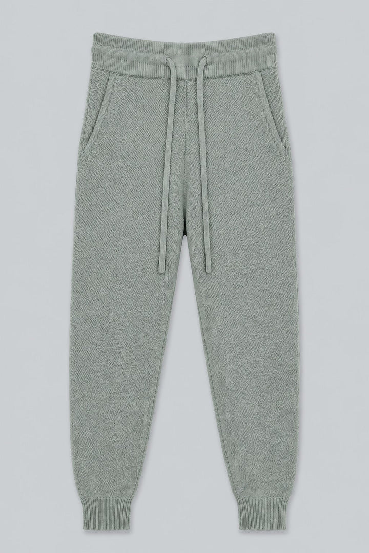 Cashmere Blend Joggers - Sage
