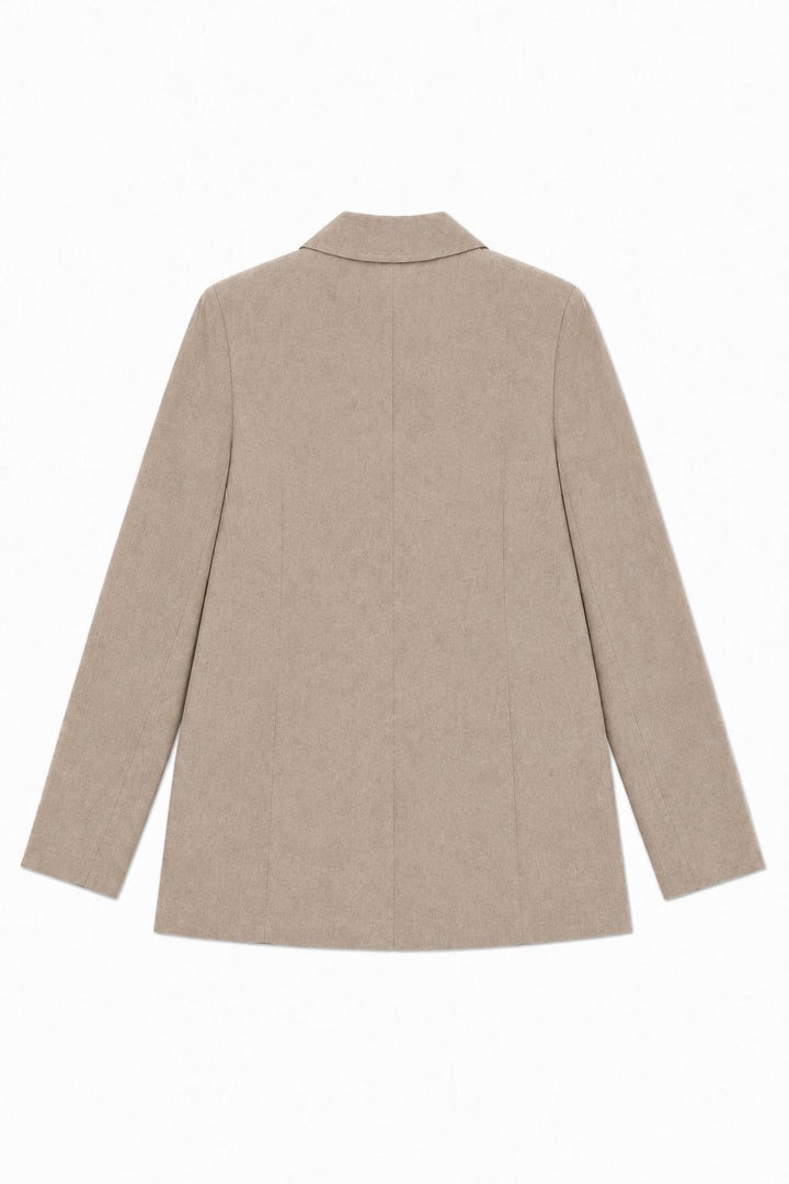 Oversized Classic Blazer - Ecru