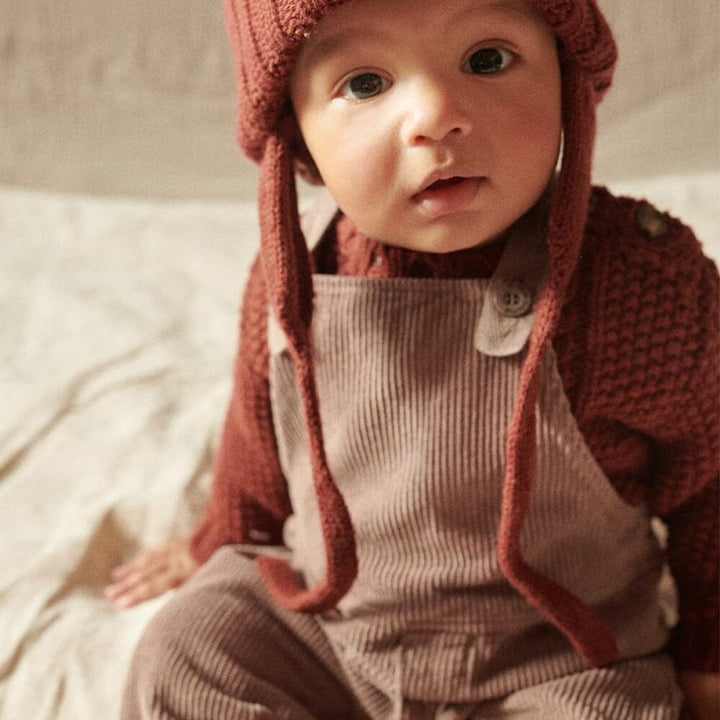 Organic Baby Overalls - Garnet