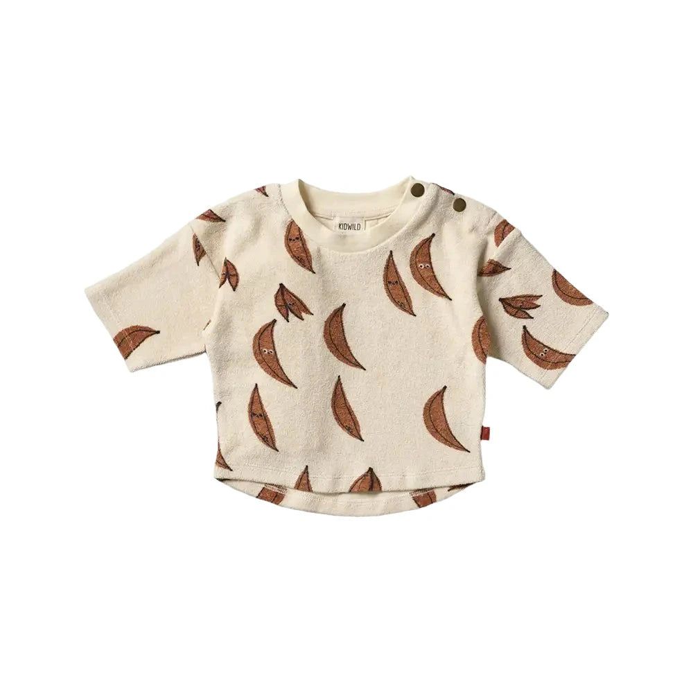 Organic Boxy Sweatshirt - Banana AOP Sweatshirts Kid Wild 