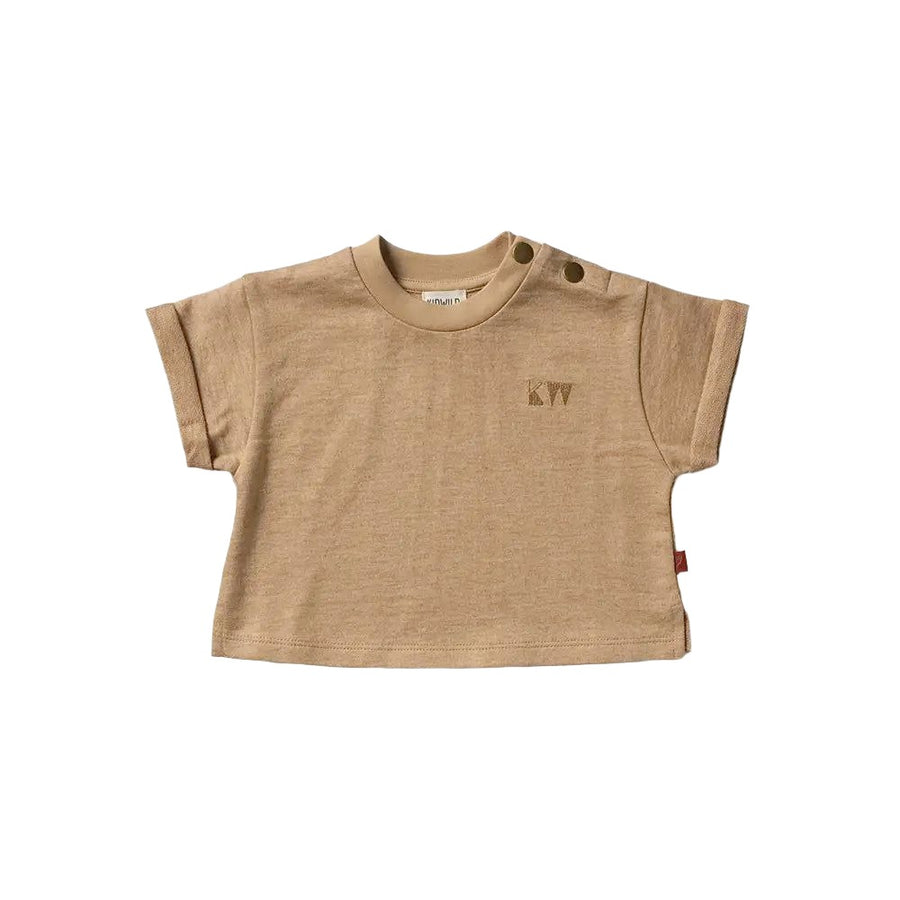 Organic Boxy Tee - Almond Melange T-Shirts Kid Wild 