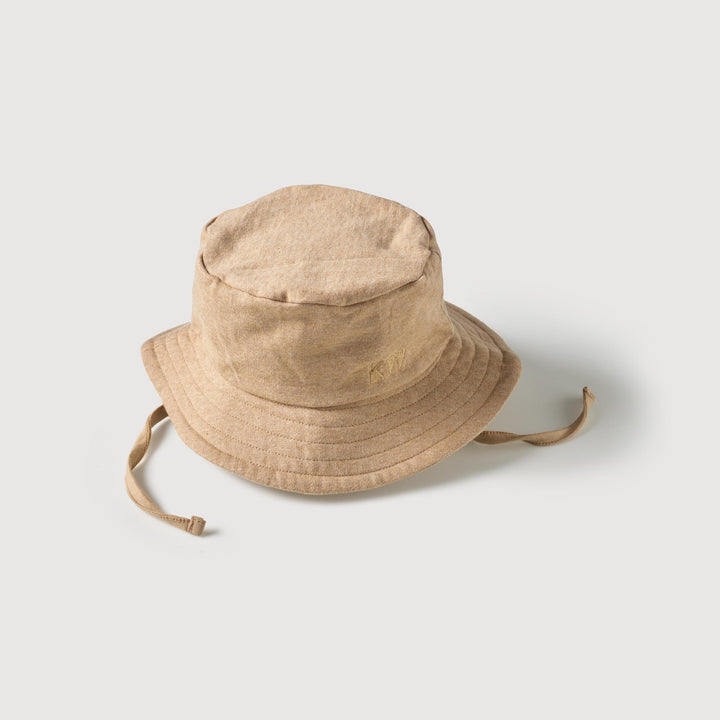 Organic Bucket Hat - Almond Melange Accessories Kid Wild 