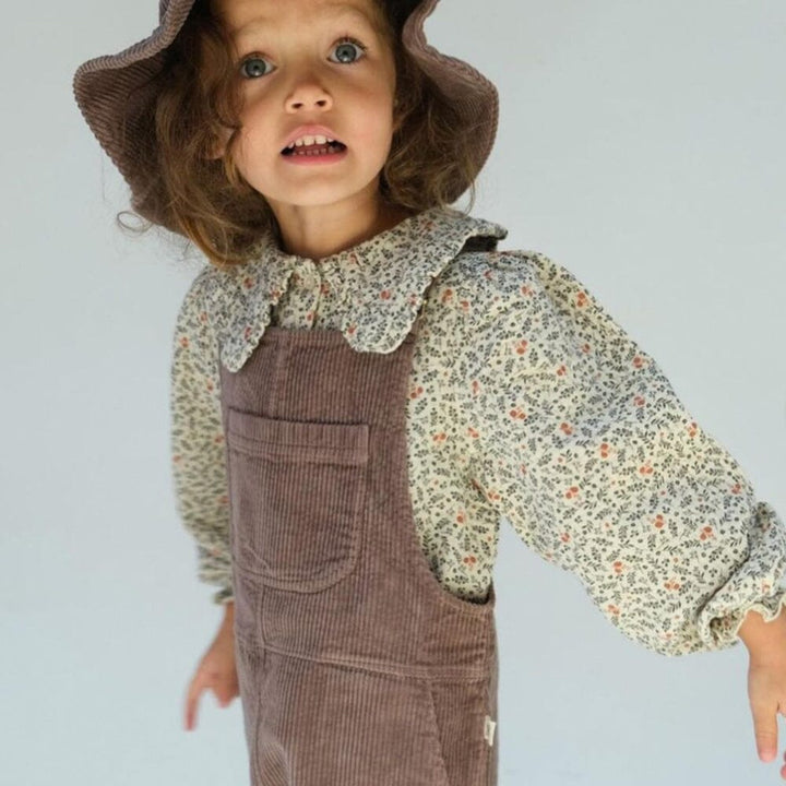 Organic Corduroy Kids Overalls - Taupe One Pieces My Little Cozmo 