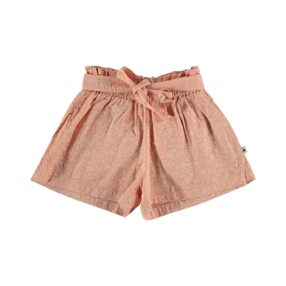 Organic Cotton Floral Shorts - Peach Shorts My Little Cozmo 