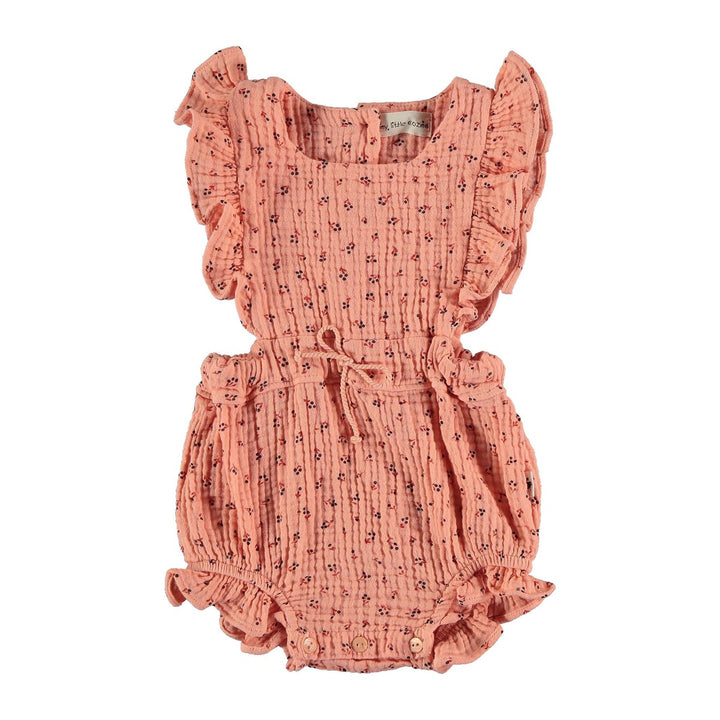 Organic Cotton Liberty Romper - Peach One Pieces My Little Cozmo 