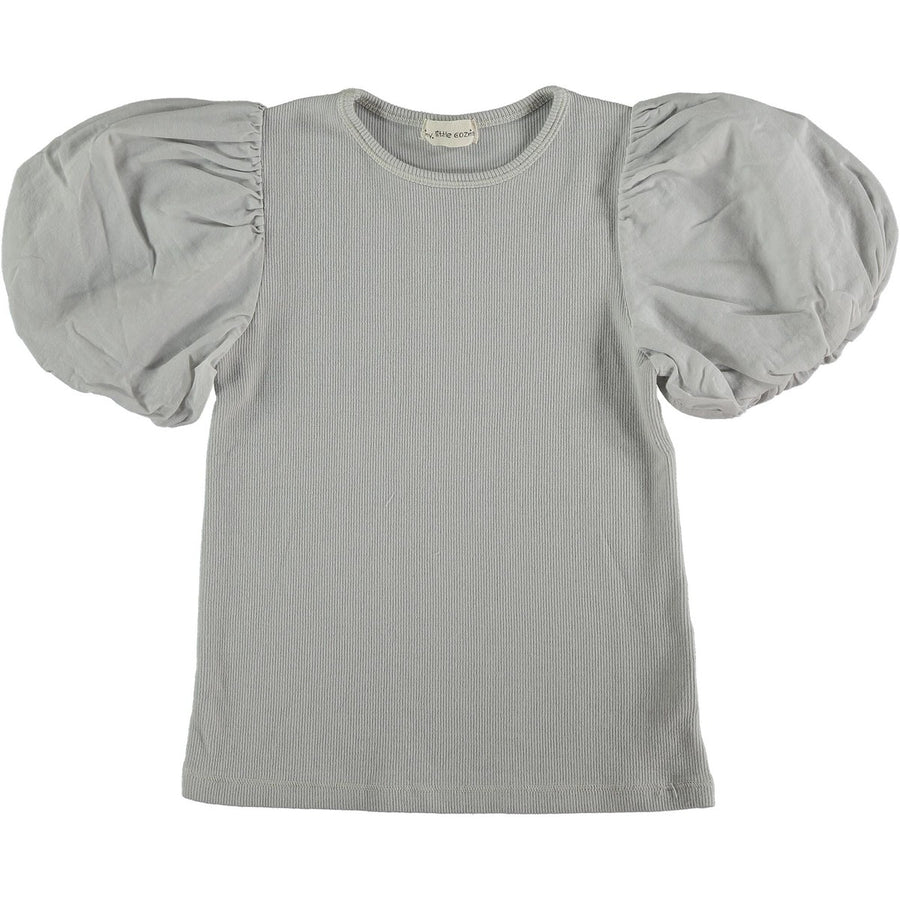 Organic Cotton Ribbed T-Shirt - Light Grey T-Shirts My Little Cozmo 