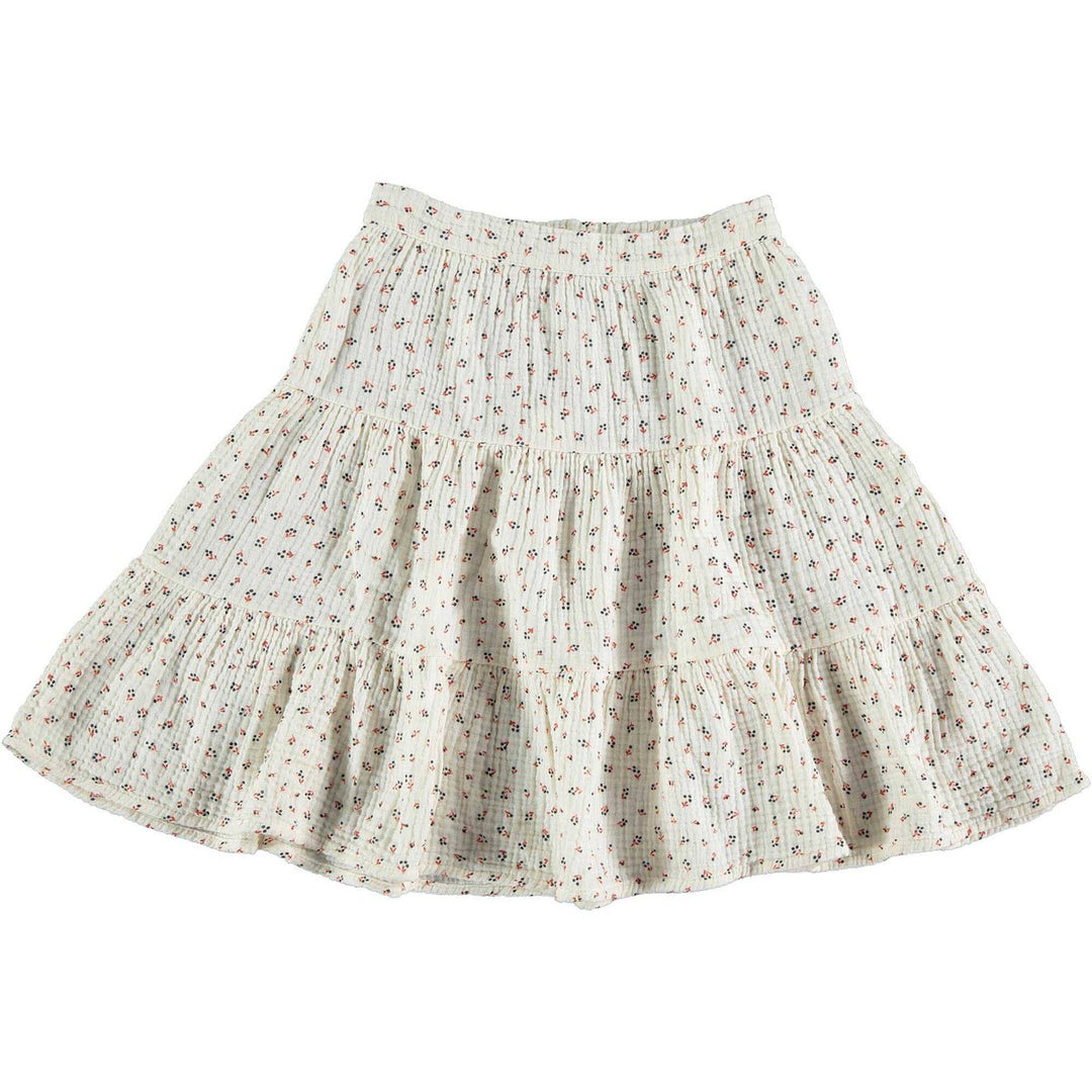 Organic Liberty Tiered Skirt - Ivory Dresses + Skirts My Little Cozmo 