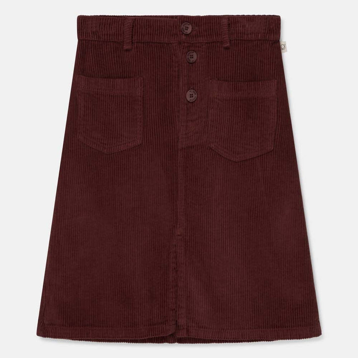 Organic Midi Corduroy Girls Skirt - Garnet Dresses + Skirts My Little Cozmo 