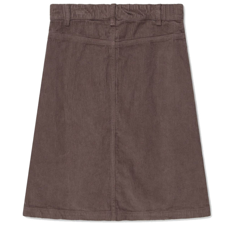 Organic Midi Corduroy Girls Skirt - Taupe