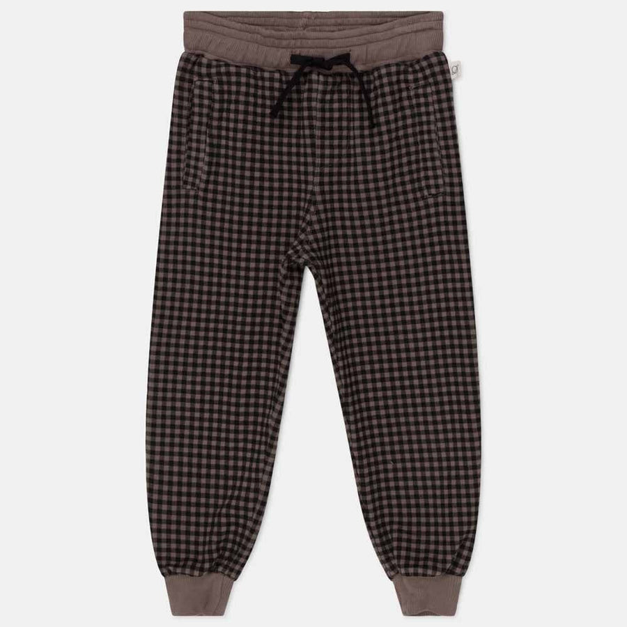 Organic Plaid Kids Pants - Taupe Pants My Little Cozmo 