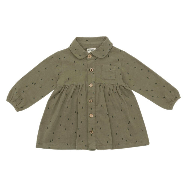 Organic Shirt Dress - AOP Raindrop Dresses + Skirts Kid Wild 