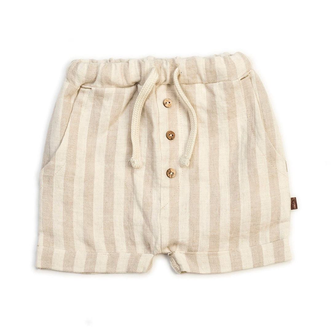 Organic Shorts - Linen Stripe Shorts Kid Wild 