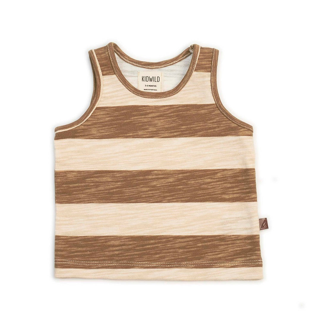 Organic Tank - Stripe Brick Tanks Kid Wild 