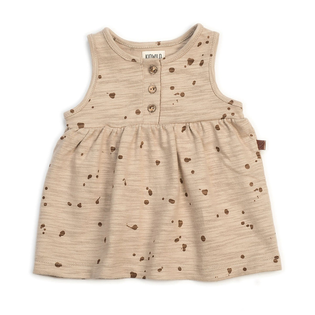 Organic Tank Dress - Splatter AOP Dresses + Skirts Kid Wild 