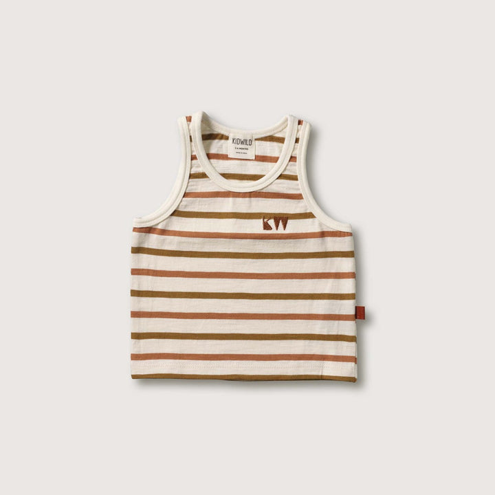 Organic Tank Top - Multi Stripe Tank Tops Kid Wild 