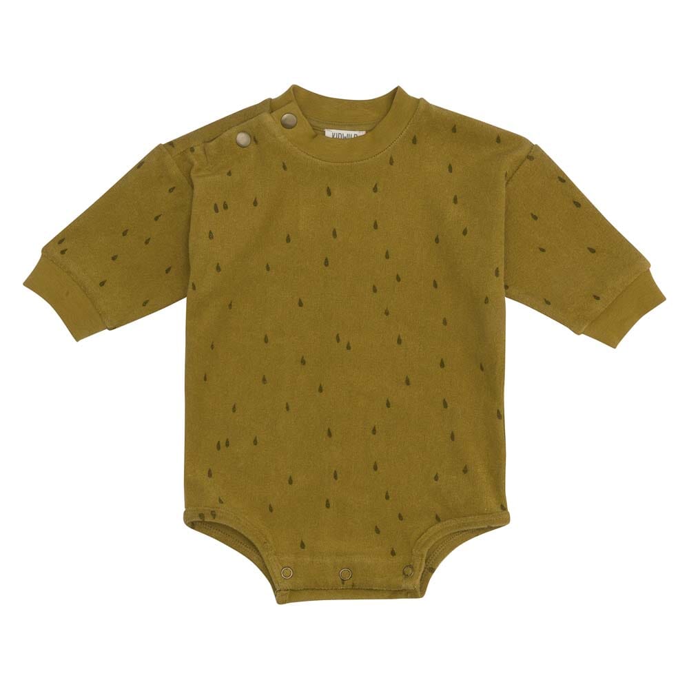 Organic Terry Bodysuit - AOP Raindrop Bodysuits + Onesies Kid Wild 