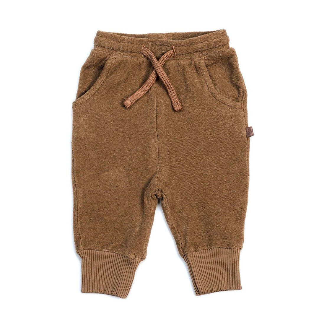 Organic Terry Joggers - Brick Pants Kid Wild 