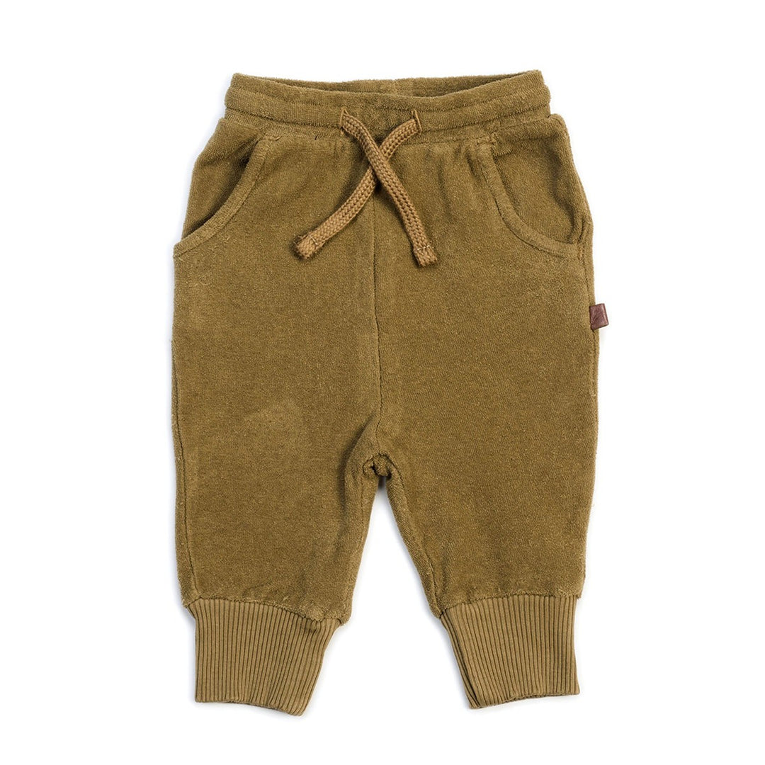 Organic Terry Joggers - Olive Sweatpants Kid Wild 