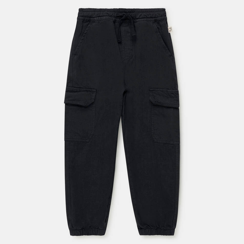 Organic Twill Cargo Pants - Dark Grey