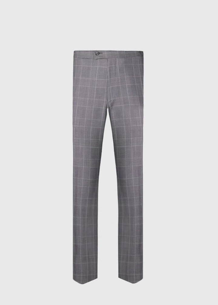 Phineas Cole Super 120s Wool Plaid Suit - Grey