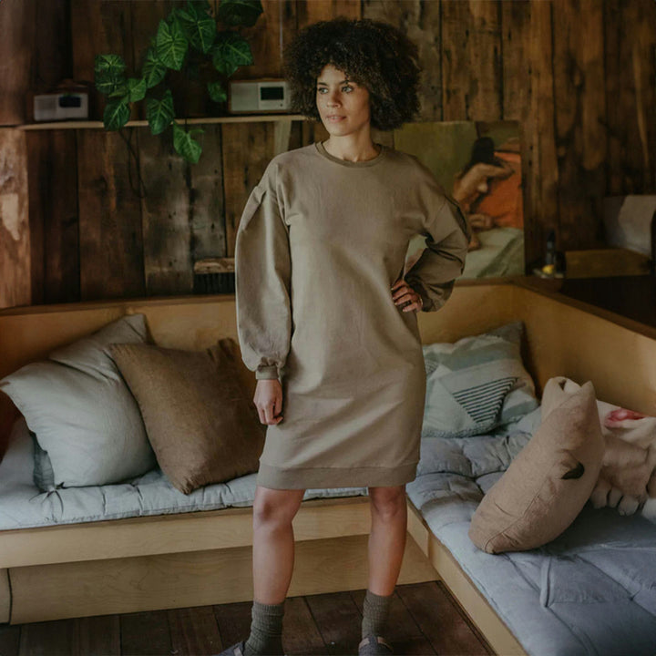 The Women's Oversized Sweater Dress - Walnut