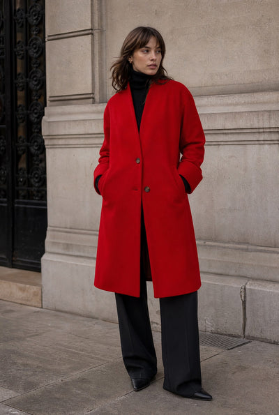 Oversized Coat - Red