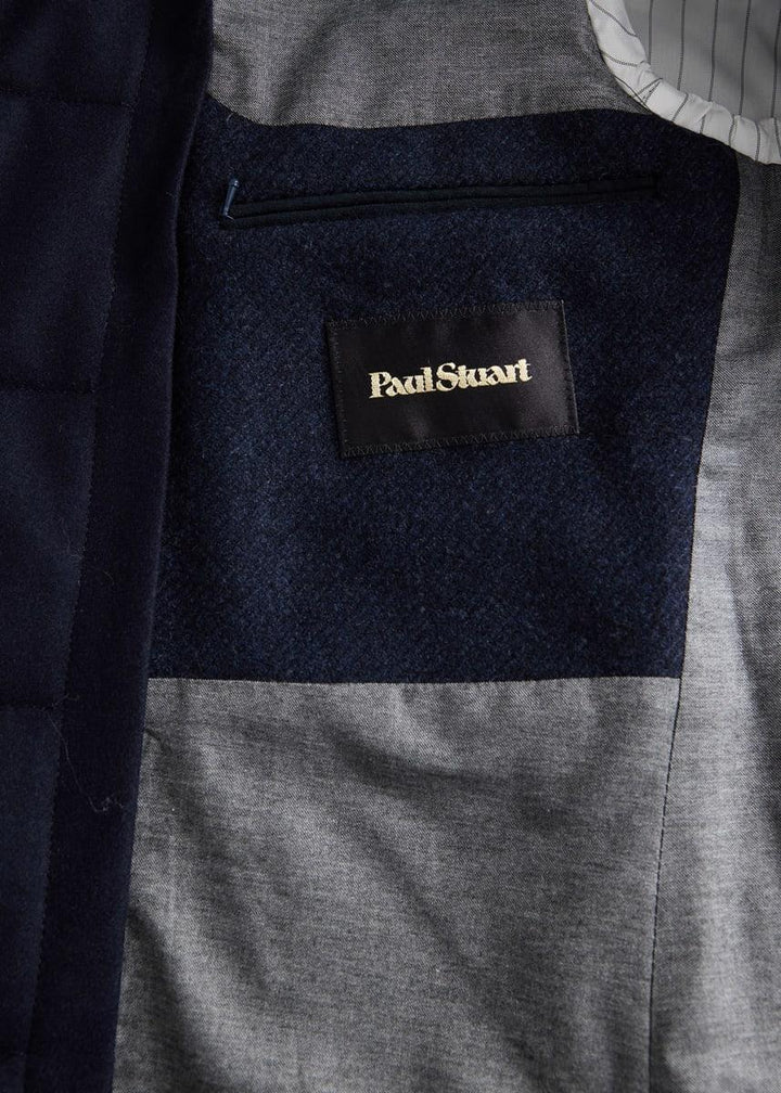 Wool & Cashmere Coat with Gilet - Navy - Trench Coat