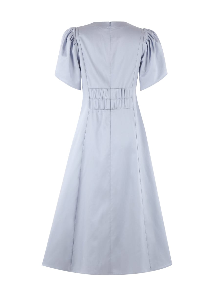 Delphina Ruching Dress - Cornflower Blue