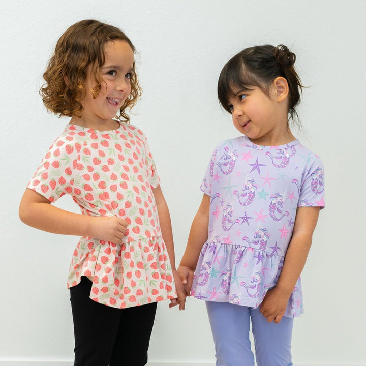 Ruffle Bottom Tee - Mermaid Purple