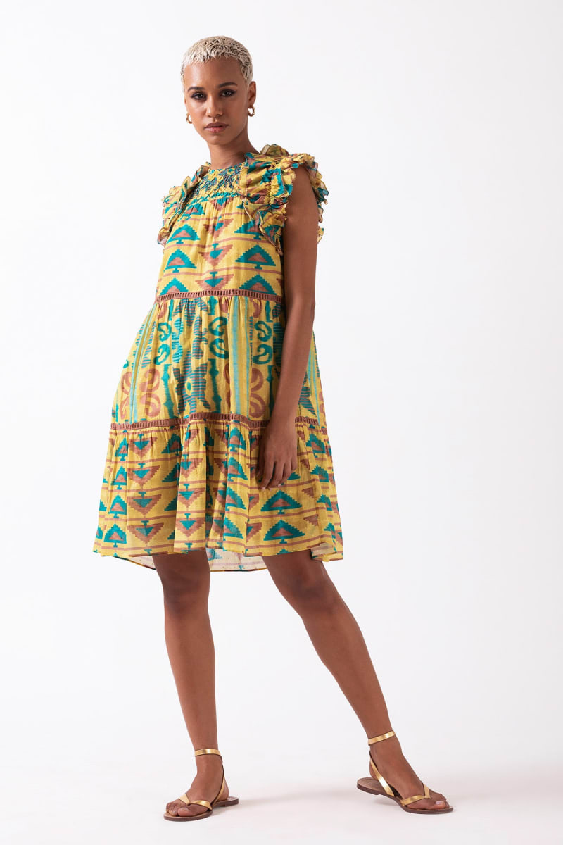 Olga Mini Dress - Turquoise
