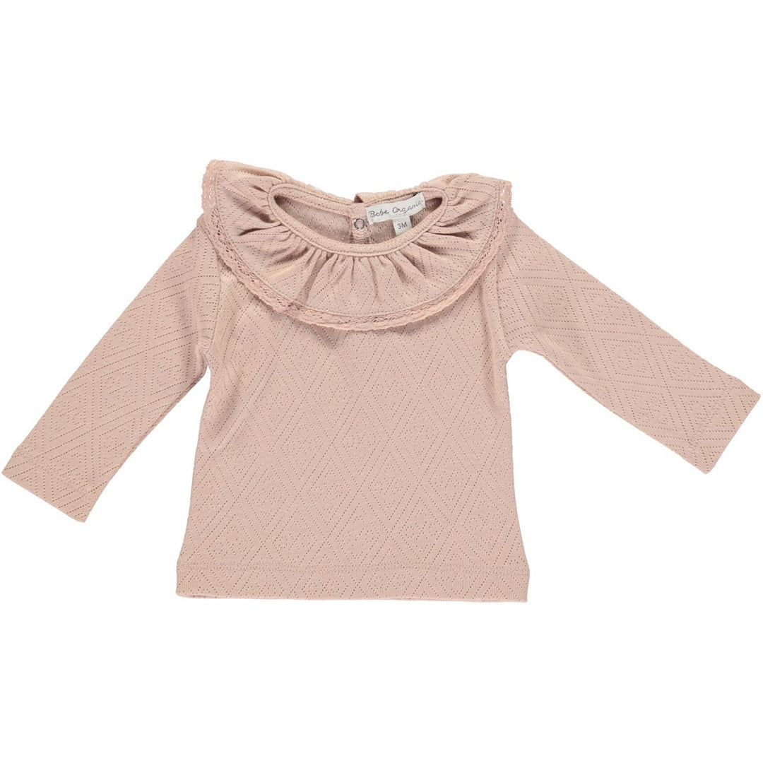 Bebe Lace Top Blush - Pointelle Shirts Bebe Organic 