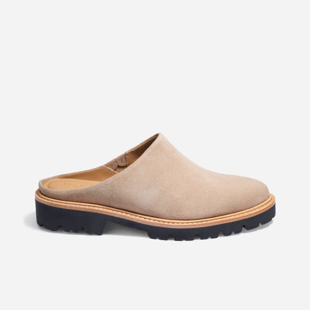 Emilee Lug Mule - Linen Suede