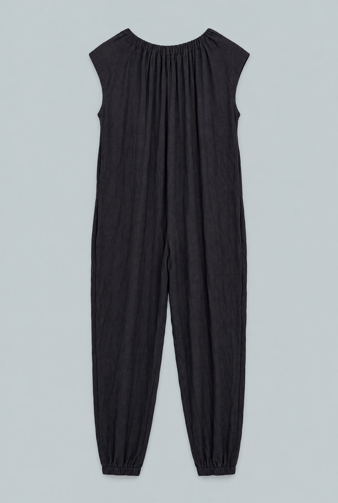 Nikki Rib Jersey Jumpsuit - Black