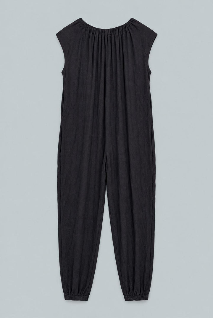 Nikki Rib Jersey Jumpsuit - Black