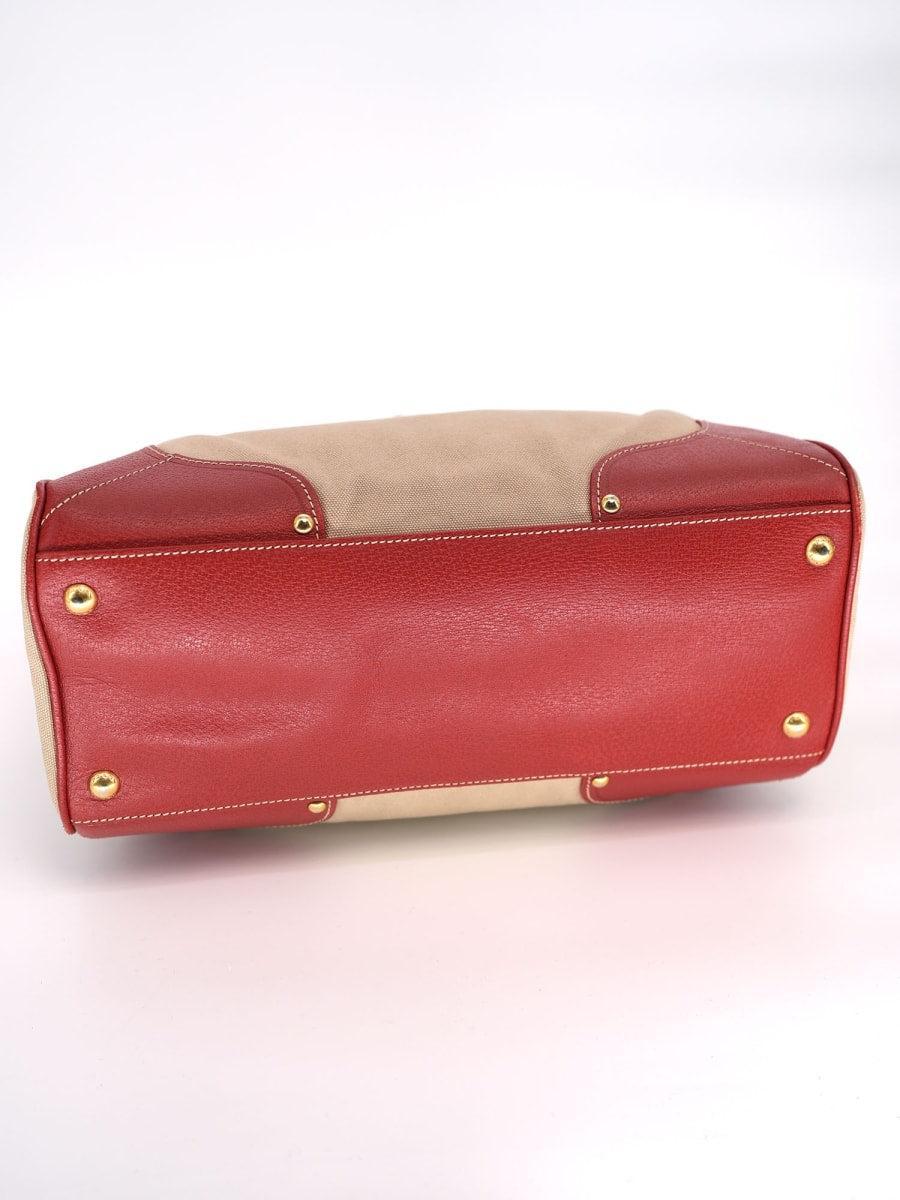 Pre-Owned Prada Canvass Cinghiale with Trimmed Canapa Handles