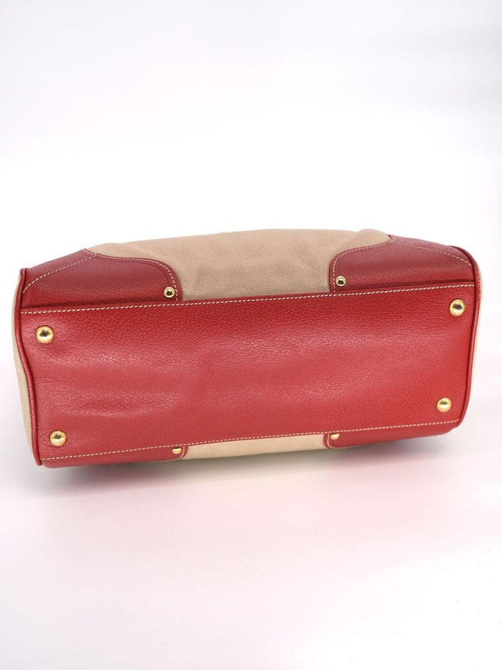 Pre-Owned Prada Canvass Cinghiale with Trimmed Canapa Handles