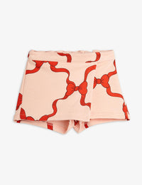 Bow Aop Divided Skirt - Pink