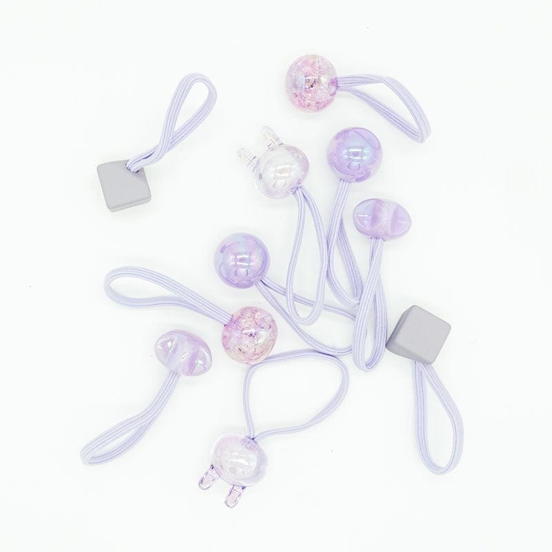 Hair Elastic 10Pc Box Set - Purple